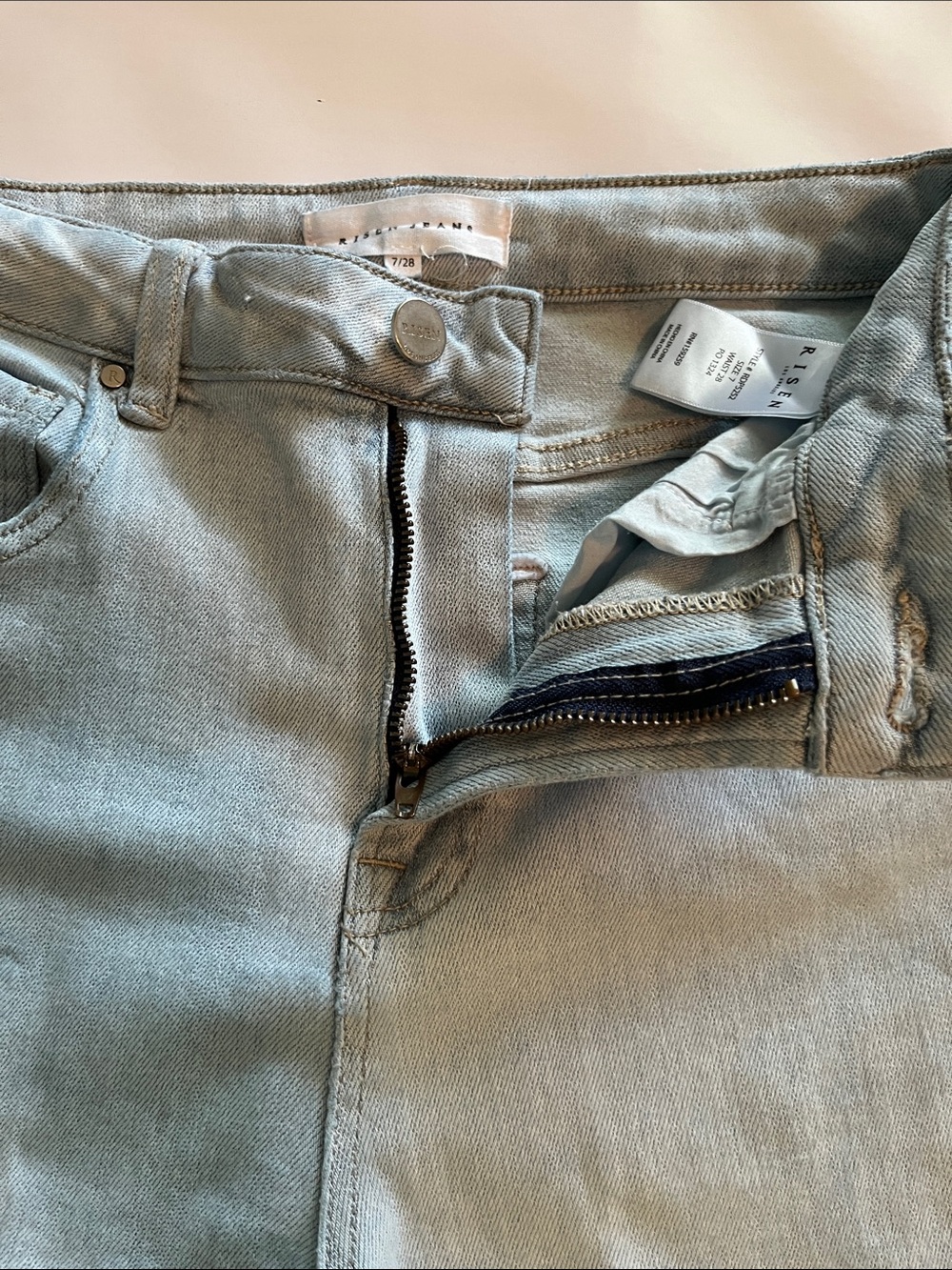 Risen Jeans Wide Leg Flare High Rise Size 7/28 - Picture 16 of 16